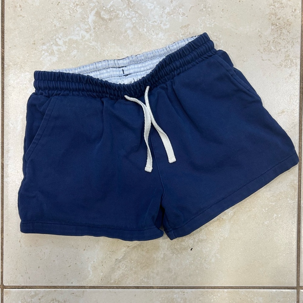 minnow | boys navy ultra-soft twill short | 5/6T